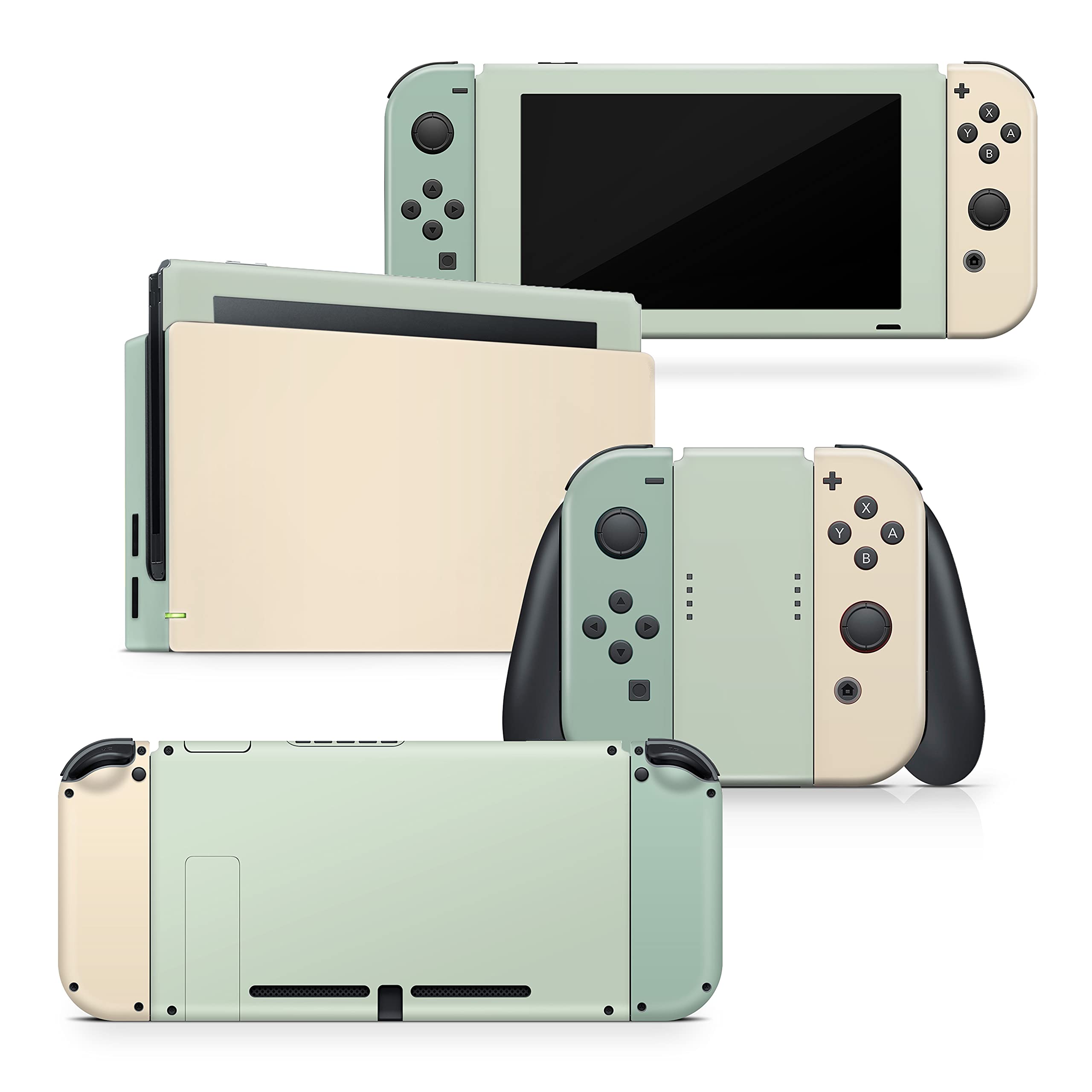 Tacky Design Retro Pastel Classic Skin Compatible with Nintendo Switch Skin Wrap Cover, Colorwave Color Blocking for Switch Stickers, Premium Vinyl 3M Full Wrap Decal (Nintendo Switch (2017))