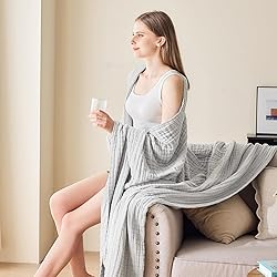 ACCOTIA Cotton Muslin Throw Blanket Gauze Linen