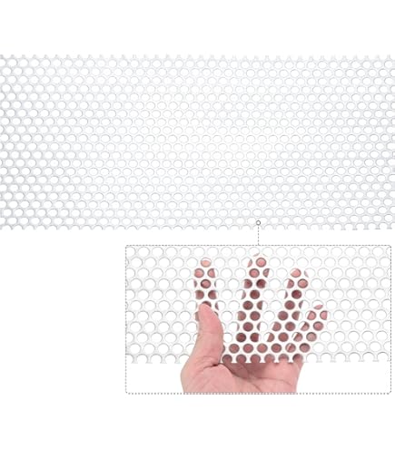 2 Pack 304 Stainless Steel Perforated Sheet - 15.7"x7.9", 0.3" Round Holes For Ventilation, Grills & Decor