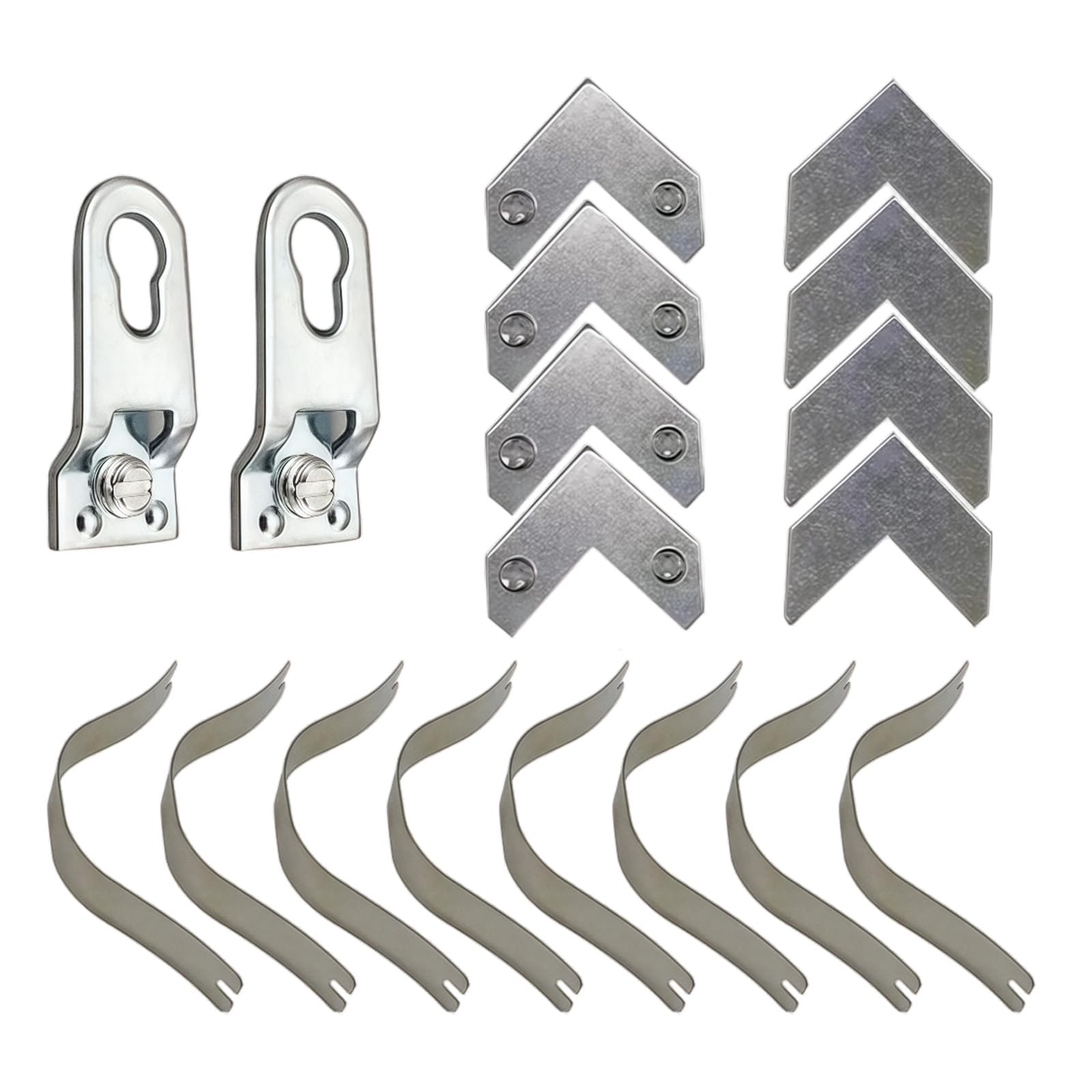 18PCS Metal Photo Frame Hardware Angle Bracket Flat Plate Fastener Tapped Corners Gasket Picture
