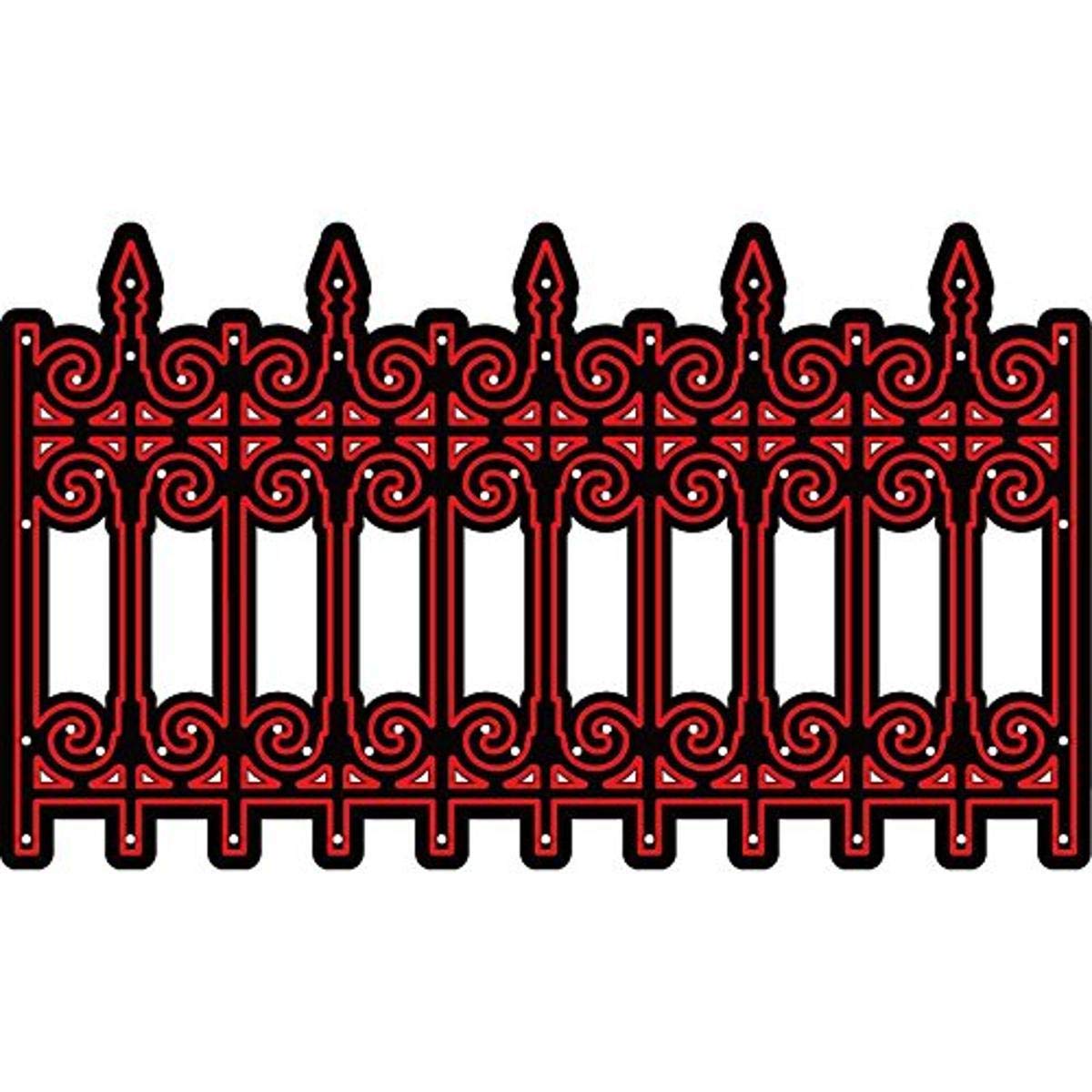 Darice Embossing Essentials Dies-Iron Fence Border