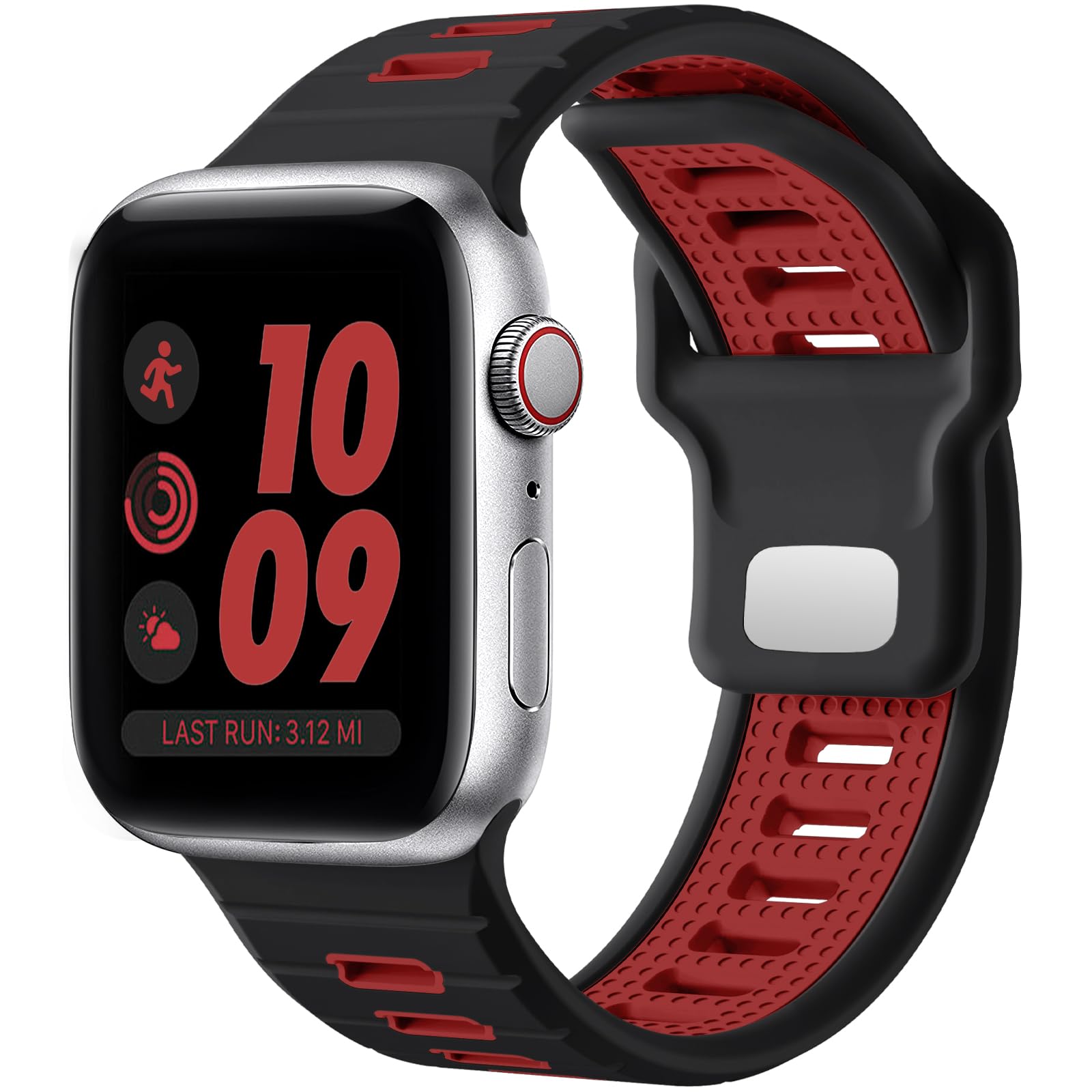 Odbeai Sport Band Compatible with Apple Watch Bands for Men,Compatible with Apple Watch Ultra 2 3/Ultra Band 38mm 40mm 41mm Series10 42mm,Silicone Waterproof Strap for iWatch Bands Series SE 11 10 9-1