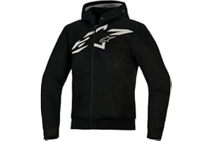 Alpinestars Chrome Superairflow Hoodie Men's, Motorcycle Riding Commuter, Breathable 3D Mesh, Nucleon Flex Plus Armor