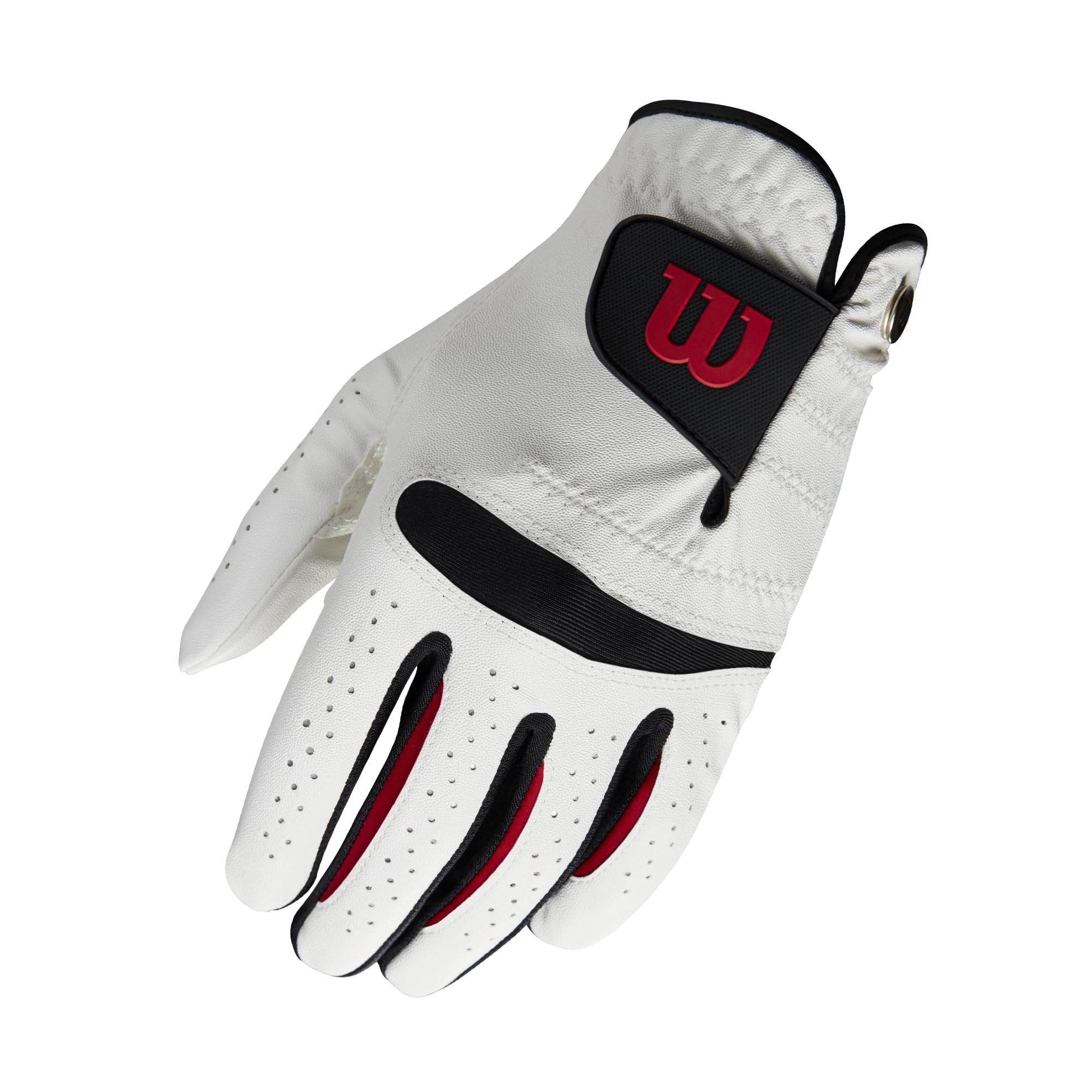 Wilson Men's Golf Glove, Size: S, Left hand, MLH, White, Feel Plus, WGJA00064S