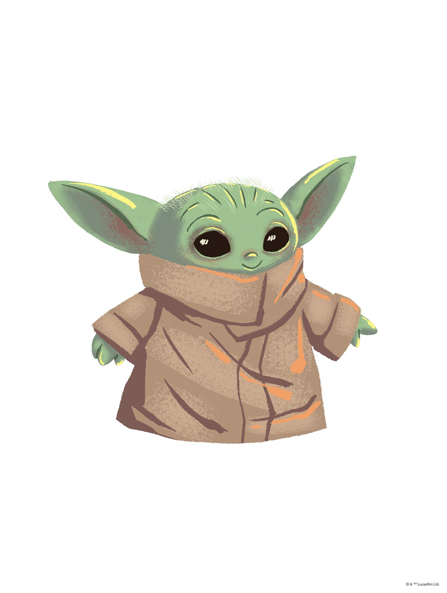 Komar Star Wars Mandalorian The Child Cutie | Baby Yoda, Decoration, Wall Picture, Poster, Art Print, Size 30 x 40 cm | Without Frame | WB-SW-006-30x40, Colourful