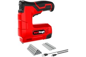 Powertough 4V Cordless Staple Gun/Brad Nailer Upholstery Staple Gun Heavy Duty 2 in 1 USB Without Charger Cable 2000pcs Stapl