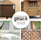 Juibao 4x 50mm Stainless Steel Sliding Bolt Latch Lock Screws Bathroom Shed Door view 8