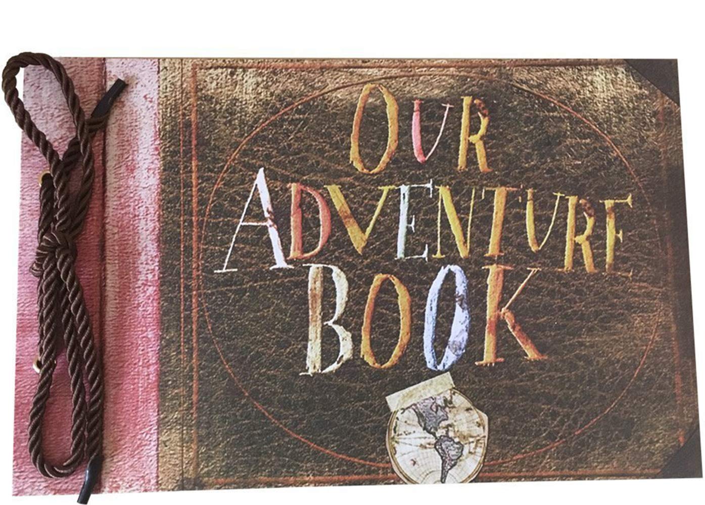 ASelected 80 Pages Retro Our Adventure Book Scrapbook Photo Album from Up with Diy Accessories Kit - Our Journey Handmade Family Memory Scrap Book Presents for Christmas Anniversary Wedding Birthday