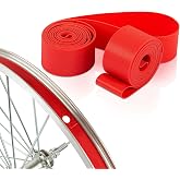 PSLER Bicycle Rim Strips Bike Rim Tape | Continuous loop design with no-adhesive elastic bike liners helps prevent flats and tire punctures during cycling
