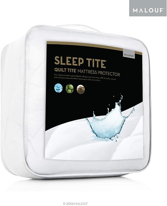 MALOUF Sleep Quilt TITE 5Sided Waterproof PadQuilted100 Cotton Top