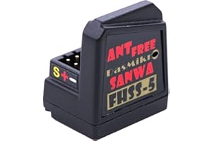 P.D Club DasMikro SANWA FHSS5U/FHSS5, FH5U/FH5 Tower Antenna Nano 4CH Compatible Receiver (Compatible Models: M17, MT-5, MT-R) (Built-in Antenna DSK-492i)