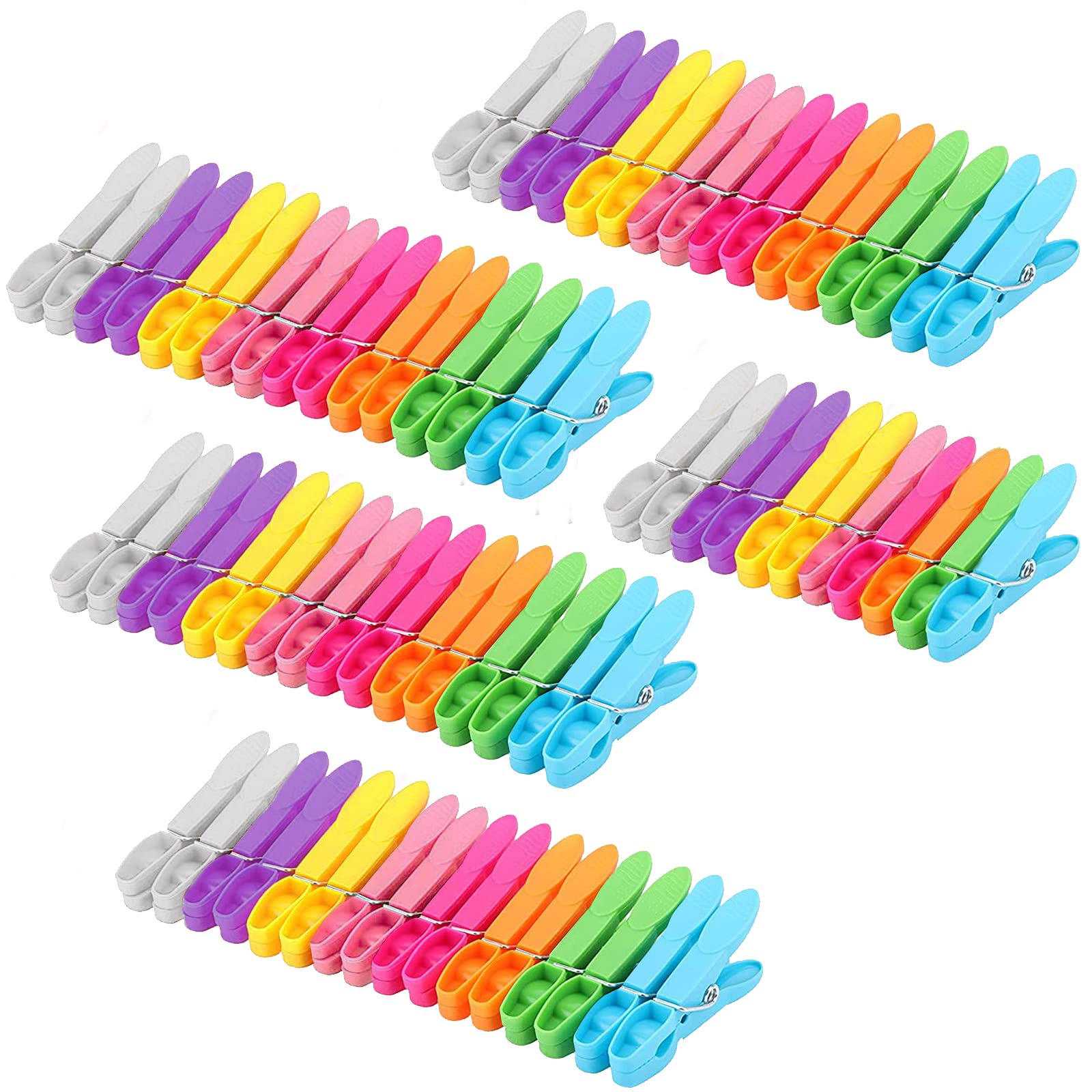 MUFEKUM 72 PCS Non Slip Laundry Pegs for Washing Line, Long Lasting & Reusable Washing Pegs, Strong Grip Laundry Clips for Clothes, Jeans, Socks, Tea Towel and Photos