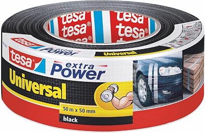 tesa Extra Power Universal Fabric Tape 50 m x 50 mm Black