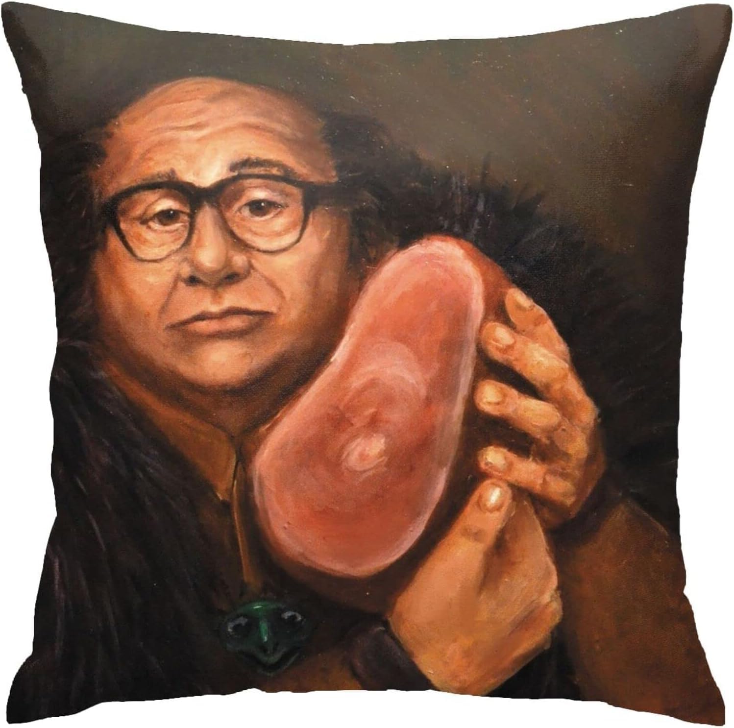 ZFENGYYUAN Danny DeVito Art Decorative Throw Pillow Covers For Sofa Couch Cushion Pillow Cases TWO SIDES 18x18 Inch