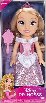 Disney Princess Aurora Fashion Doll 14” Platinum Dress Tiara Shoes Brush view 3