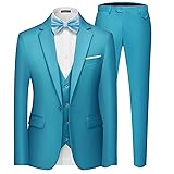 MAGE MALE Men's 3 Pieces Suit Elegant Solid One