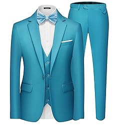 MAGE MALE Men's 3 Pieces Suit Elegant Solid One