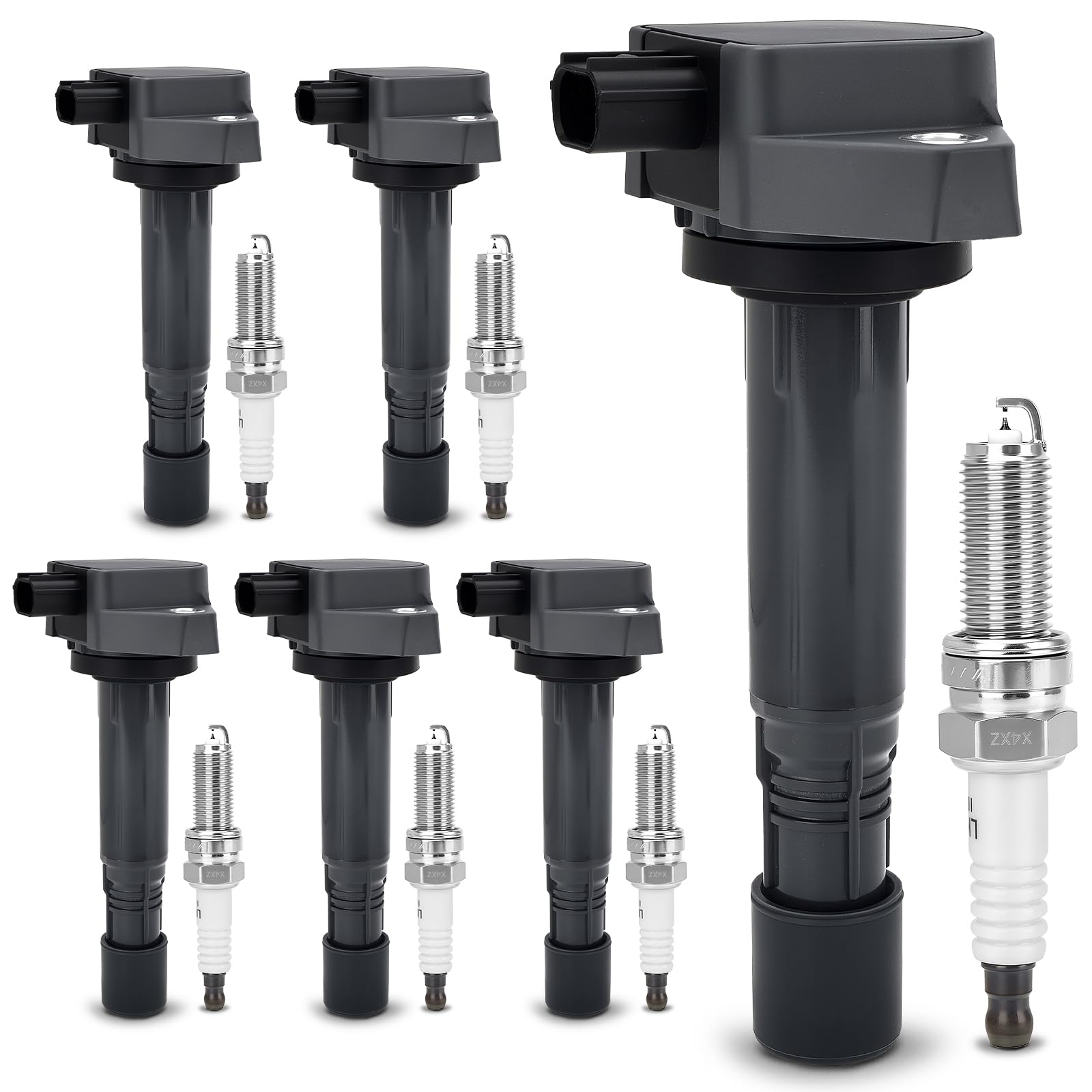 Photo 1 of UF624 Ignition Coil & 97390 Double Iridium Spark Plug for Acura 10-13 MDX,13-15 RDX,10-13 ZDX/Honda 09-15 Pilot,09-14 Ridgeline 3.5L 3.7L Replaces# 30520-RN0-A01, E1124