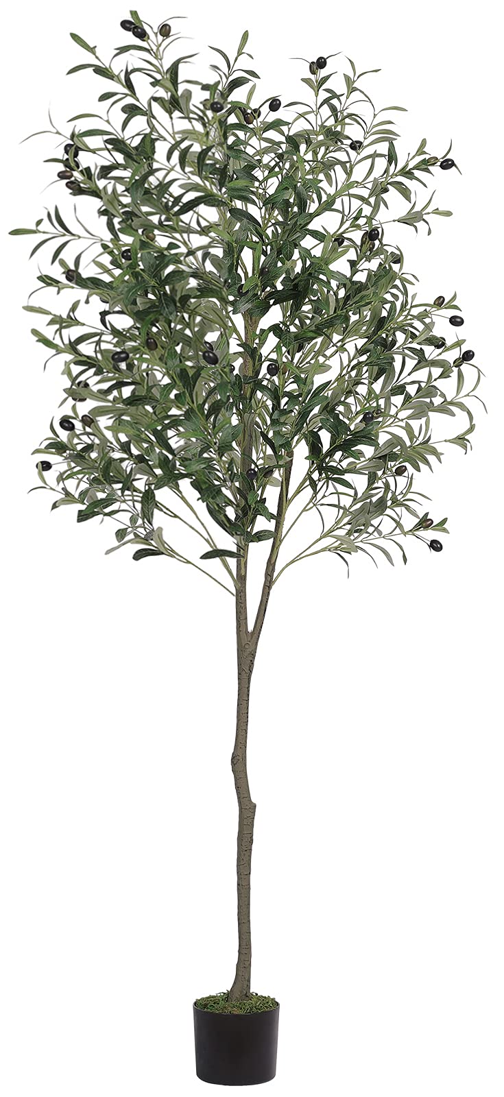 VIAGDO Artificial Olive Tree 6ft Tall Fake Potted Olive Silk Tree with Planter Large Faux Olive Branches and Fruits Artificial Tree for Modern Home Office Living Room Floor Decor Indoor, 1176 Leaves