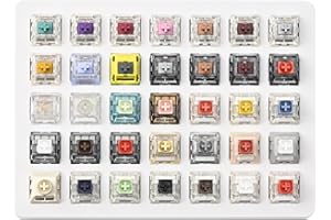 Keychron Switch Tester Kit – 35PCS Kailh Mechanical Switch Sampler with Linear, Tactile & Clicky Options (Box, Jellyfish, Summer Pro, Coco Pink, Midnight Pro, Red Bean Pudding) for Typing Feel Testing