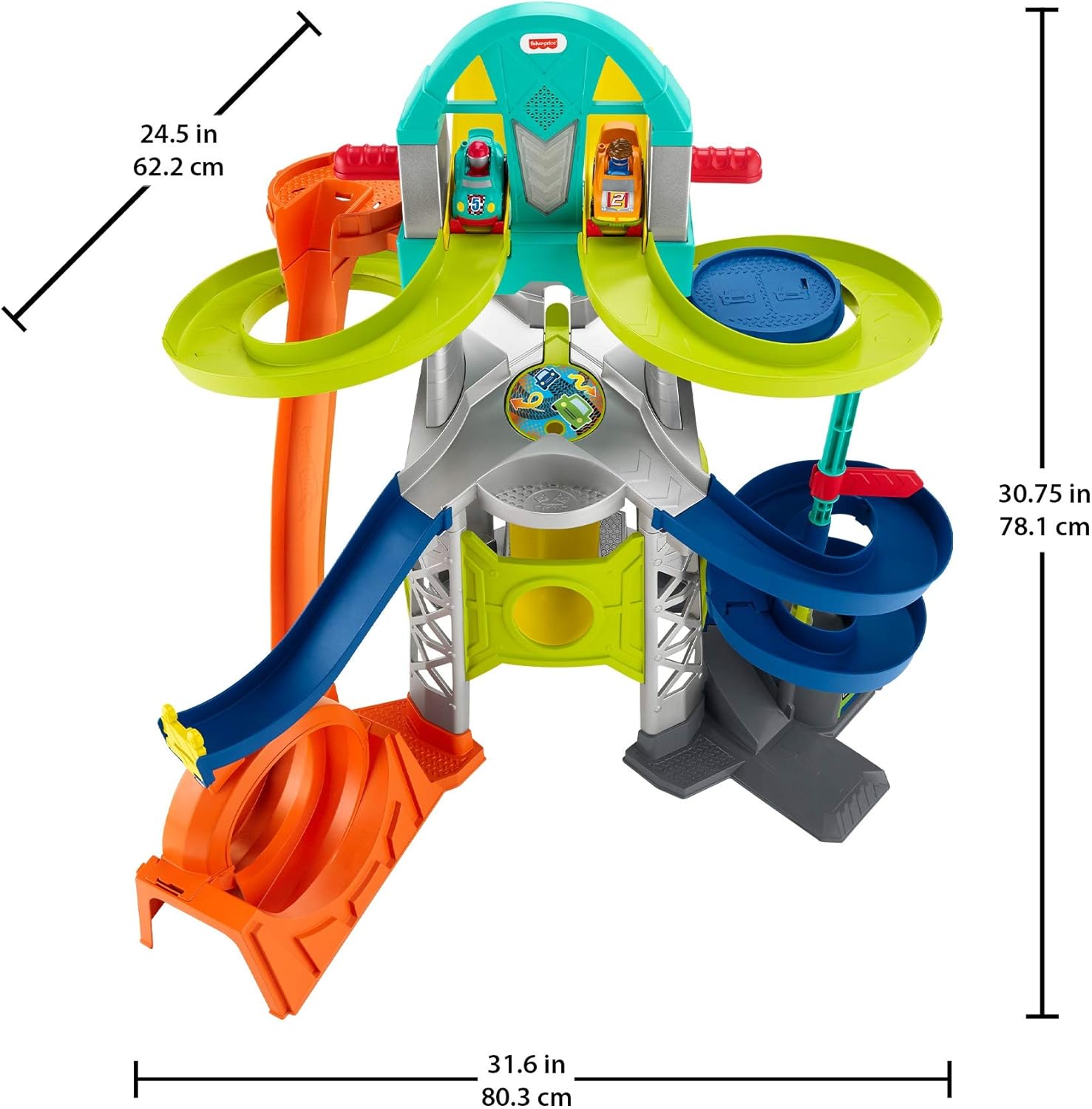 Fisher-Price Little People Launch and Loop Raceway, vehicle playset for toddlers and preschool kids: Toys & Games