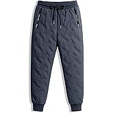 Chicingyou 1 Pcs Fleece Lined Pants Men Sherpa Lined Sweatpants Windproof Track Joggers Snow Winter Thermal Pants with Zipper