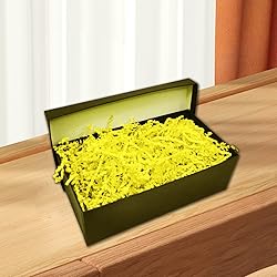 2LB Fluorescent Yellow Crinkle Cut Paper Shred