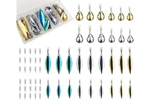 MILEPETUS 30pcs Tail Spinners Willow Colorado Blade Spin Lure Making for Senko Lures Worms Bass Fishing Soft Plastic Lures