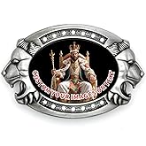 Shindn Custom Western Cowboy Belt Buckle,Color Digital Printing Picture Logo Text,Unisex Tooled Leather Hole-Punch Belt Gifts