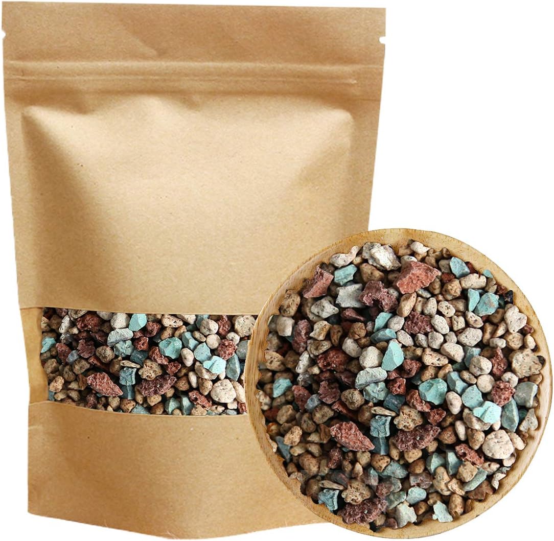 Hardscaping Materials - Mix Horticultural Lava Rock Pebbles Pumice Potting Soil Amendment Succulent Cactus Bonsai Gritty Rock Decorative Gravel Plant Drainage Volcanic Rock for Terrarium Fairy Gardening Top Dressing 2.2lb