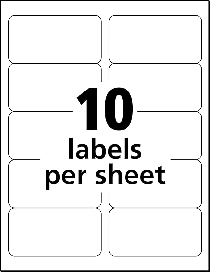 avery 2x4 glossy labels