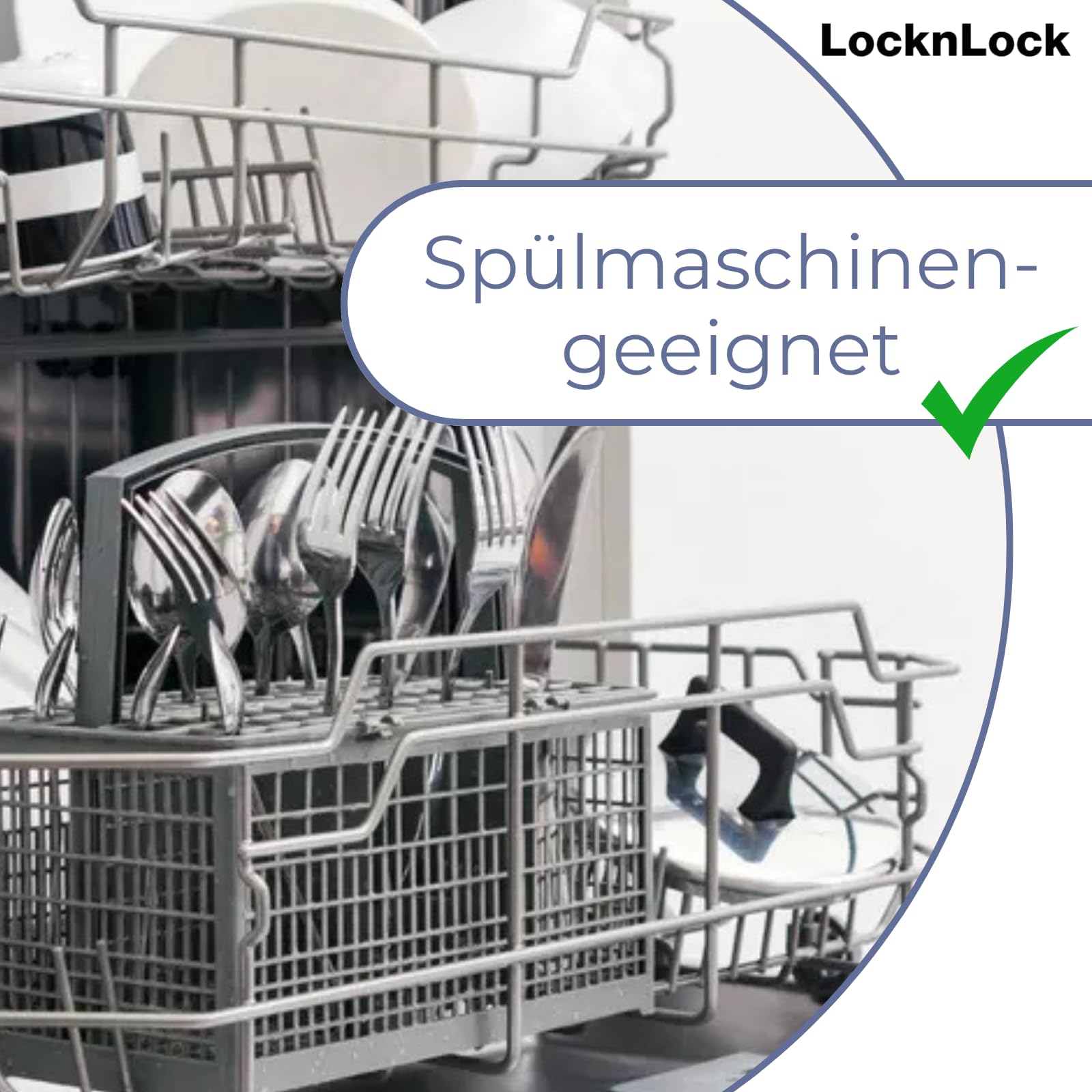 LocknLock Classic Frischhaltedose | 700 ml | Ø 11,4 x 11,7 cm | 100% luft- und wasserdichte Vorratsdose | Spülmaschinen-, und Mikrowellengeeignet | BPA-Frei | 4-fach Sicherheits-Verschluss 3