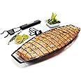 GrillPro 21015 Detachable Handle Fish Basket, Chrome