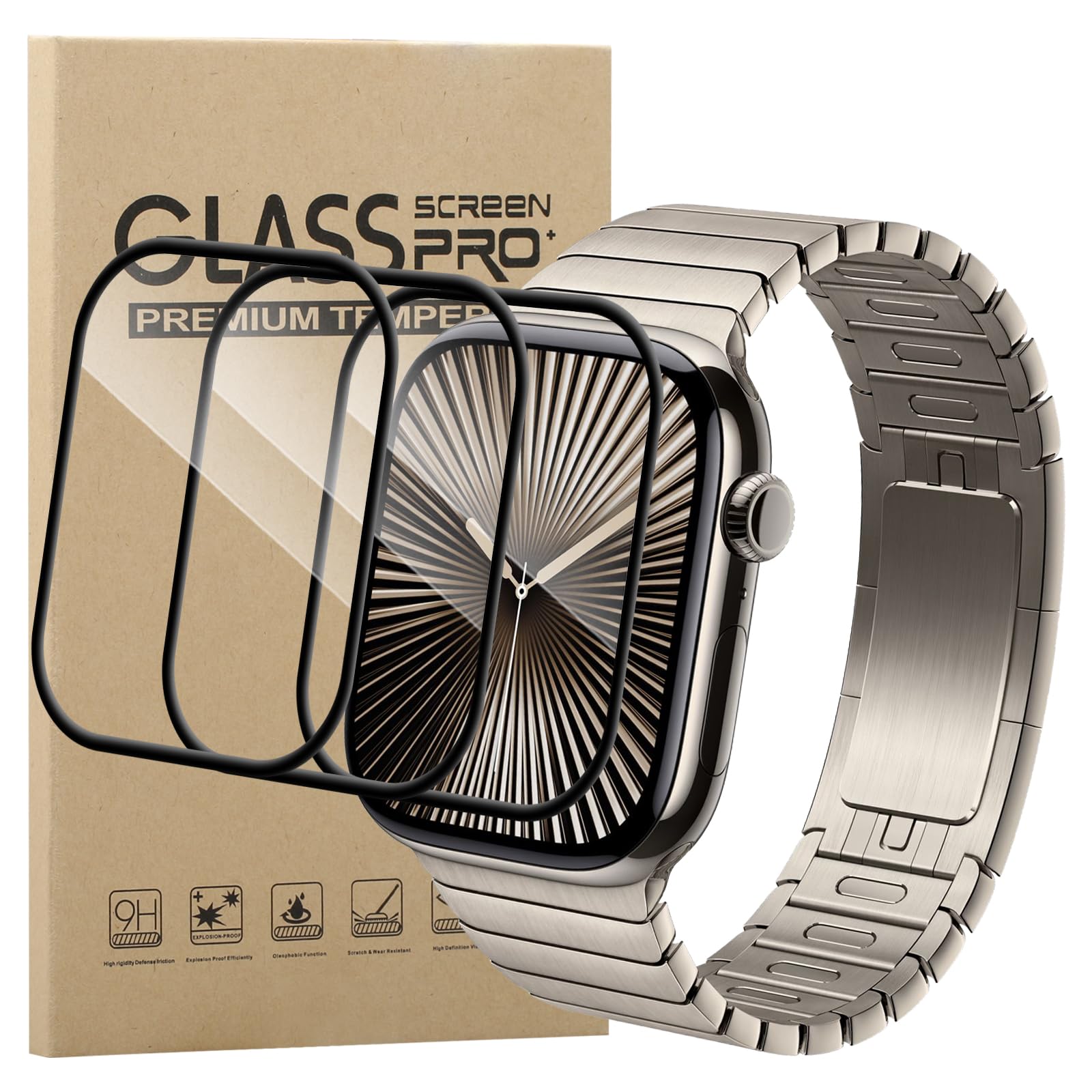 KZIOACSH Screen Protector for Apple Watch Series 11 42mm/Series 10 42mm, 3 Pack Full Coverage 3D Curved Edge Anti-Scratch [Not Glass] High Definition Anti-Fingerprint Shatterproof PET Cover Film