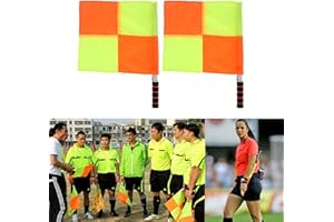 2PCS Soccer Referee Linesman Flag Set Waterproof Sports Training Flags for Football Hockey Matches and Practice Equipment Foo