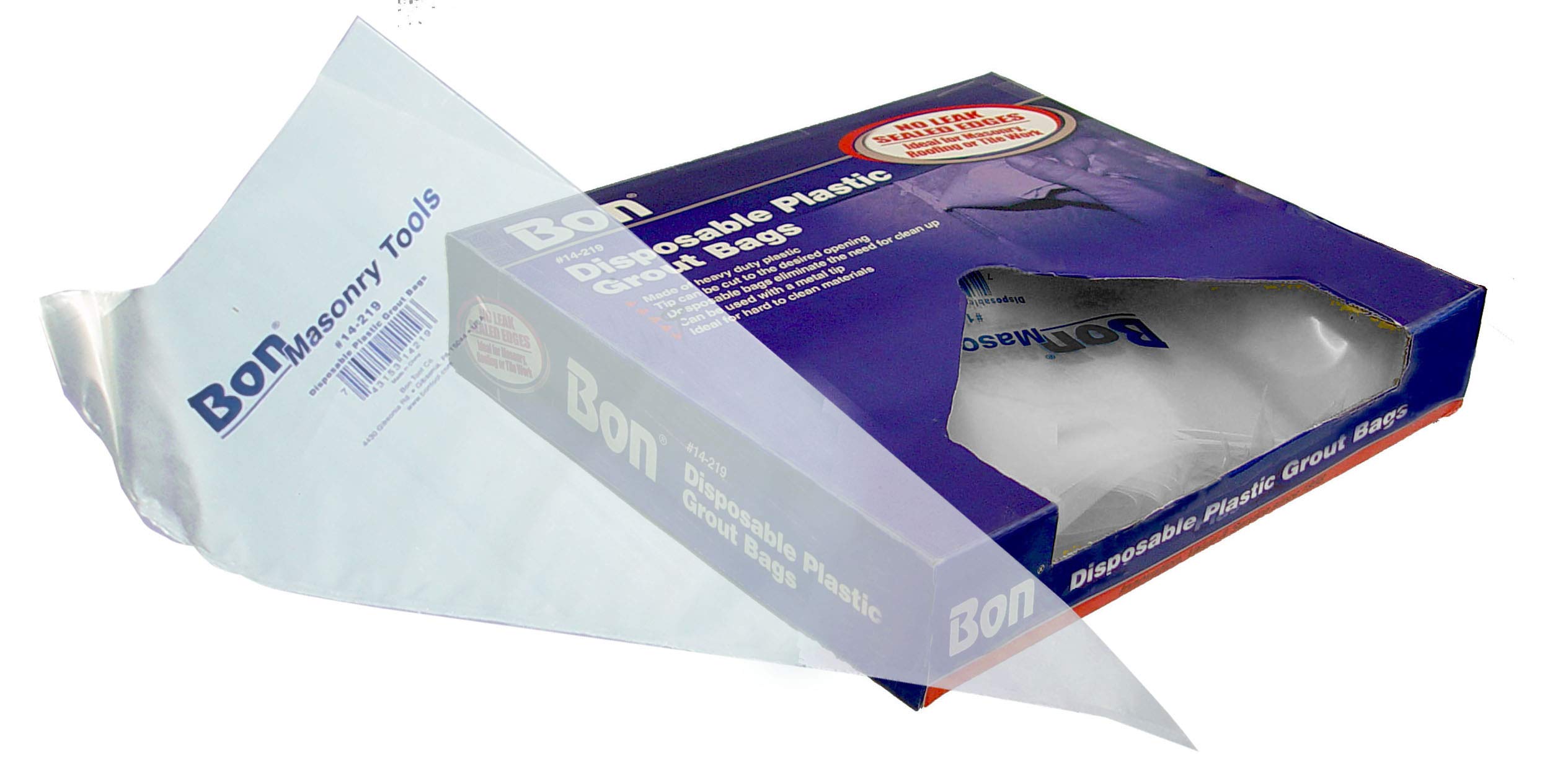 Bon 14-219 Heavy Duty Plastic Disposable Grout Bag (Pack of 50)