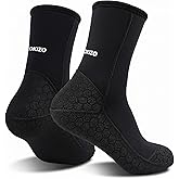 Dizokizo Neoprene Diving Water Socks, 3mm Beach Booties Anti-Slip Wetsuit Sand Socks for Snorkel Surfing Kayaking Swimming