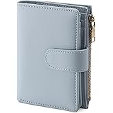GAEKEAO Womens Wallet Small Leather RFID Blocking Bifold Zipper Pocket Wallet Card Case Purse with ID Window