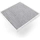 Cabin air filter (1-pack, gray) works with a vehicle’s ventilation system to create cleaner inside air. Measures 9.76 by 9.17