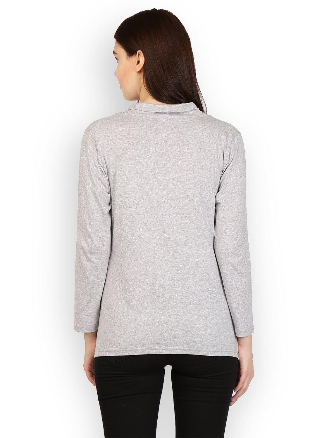 ten on ten women's grey cotton shrug