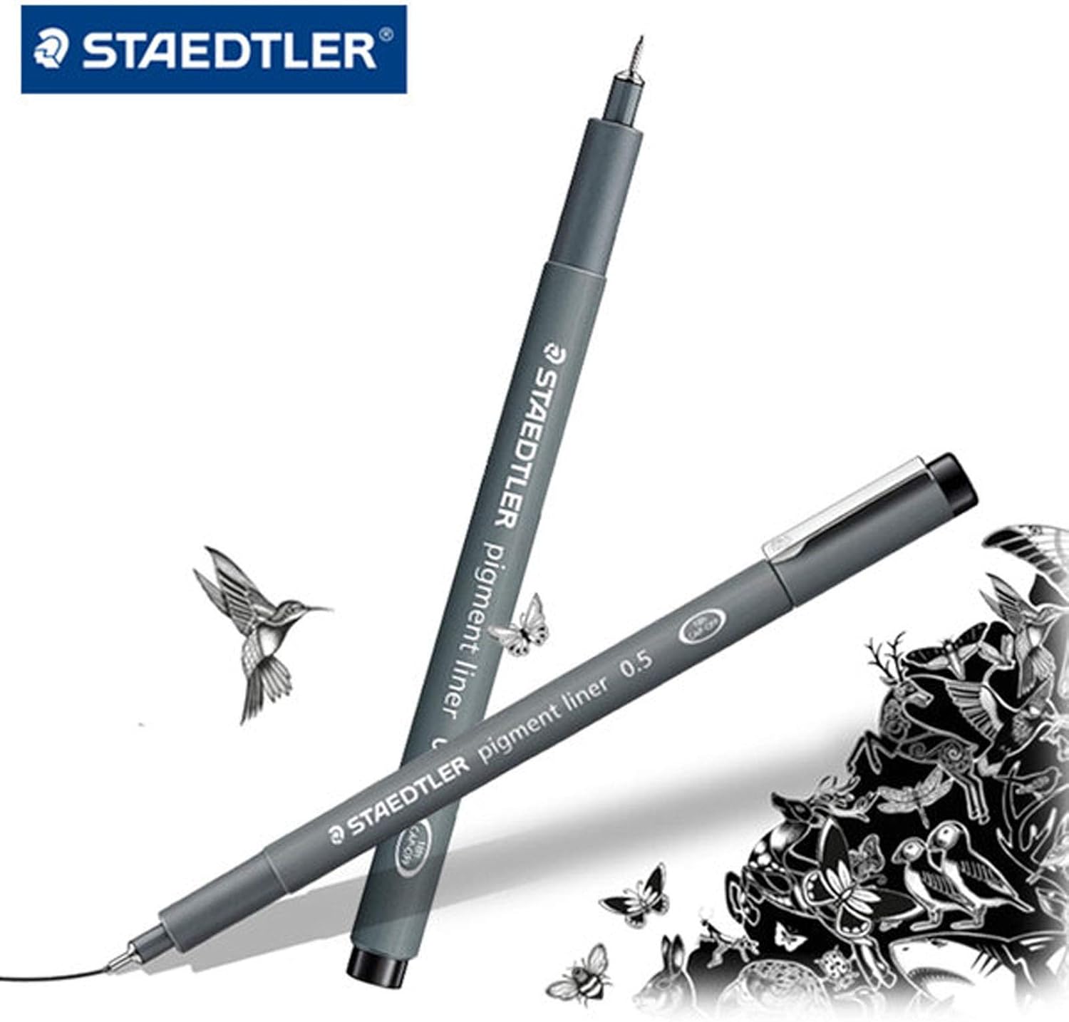Staedtler 0.5 mm Pigment Liner Fineliner Sketching Drawing Drafting Pens Pack of 3, Black, 1 count (Pack of 3) - Image 5