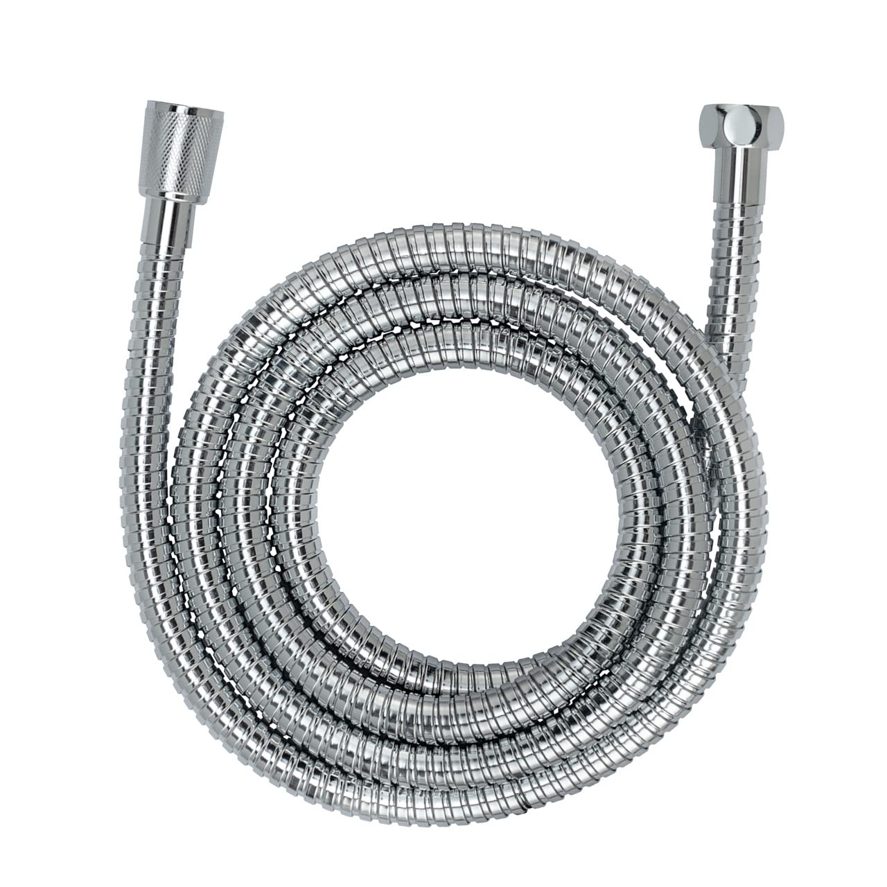 WENKO Stainless Steel Shower Hose - Shower Hose with Anti-Twist Protection and Drinking Water Approval, Stainless Steel, 125 cm, Silver