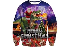 Goodstoworld Mens/Womens Ugliest Christmas Sweatshirt 3D Unique Hilarious Graphic Pullover Shirt S-4XL