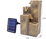 BTGGG Solar Powered Garden Fountain with LED Light - Outdoor Water Feature view 2