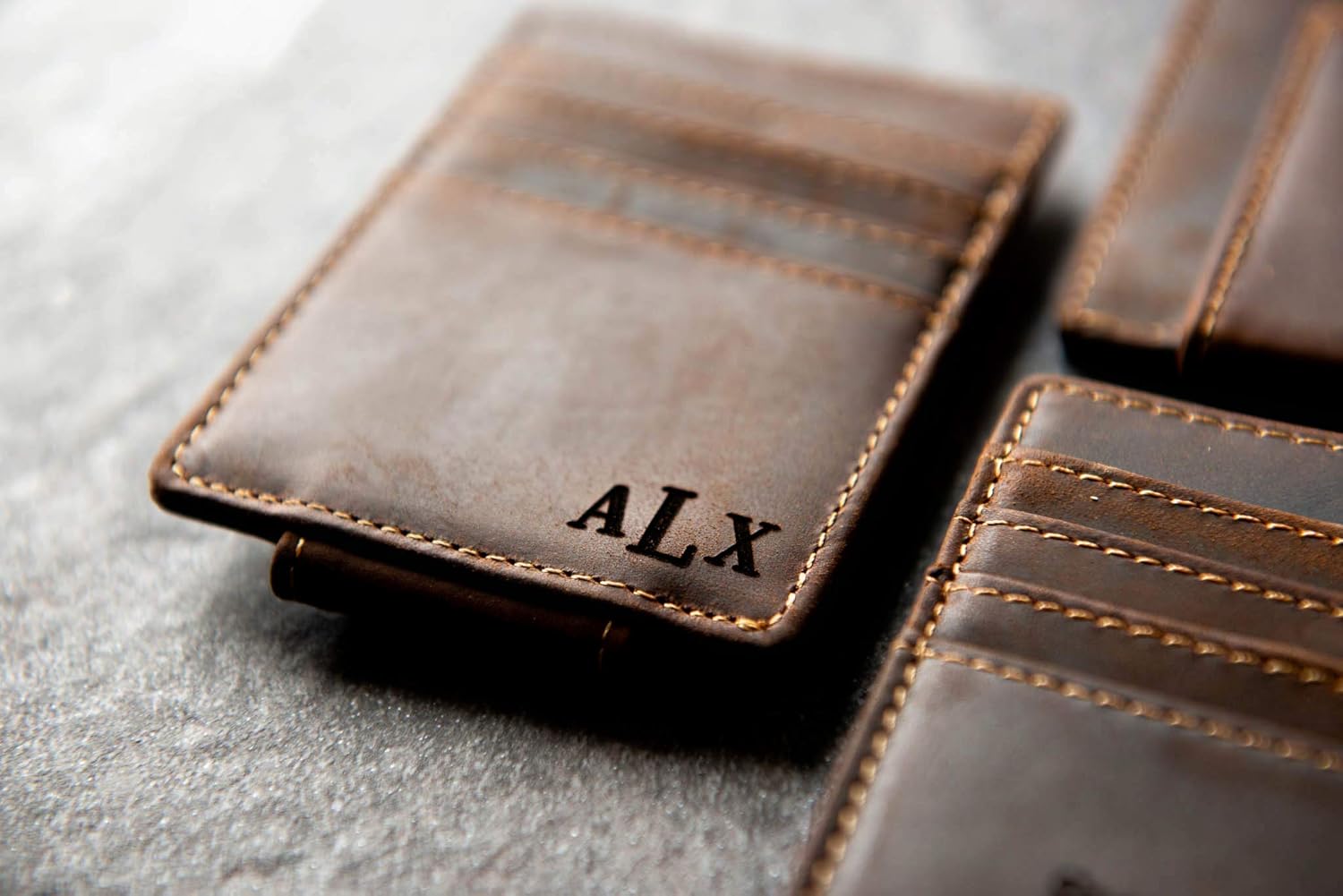 Personalized Leather Money Clip The Sanibel by