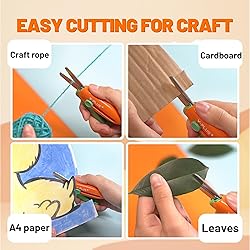 Safety Scissors for Kids, 3Pcs Retractable Scissors