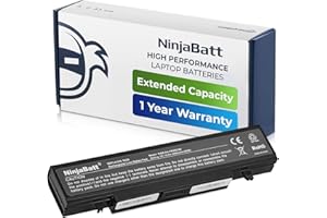 NinjaBatt Battery for Samsung AA-PB9NC6B AA-PB9NS6B AA-PB9MC6B NP300E5A R540 RV510 RV511 NP305V5A AA-PB9NS6W NP300V5A Q430 RC512 RV515 NP355V5C R530 - Black - High Performance [6 Cells/4400mAh]