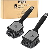 UERTUN Wheel and Tire Brush Detailing Kit, Gray | Soft Rim Brush &amp; Stiff Tire Brush, Silicone Bumper Guard, Non-Slip Ergonomic Handle, For Alloy Wheels, Fenders, Mats