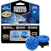 KontrolFreek FPS Freek Edge for PlayStation 4 (PS4) and PlayStation 5 (PS5) | Performance Thumbsticks | 1 High-Rise Convex, 1 Low-Rise Convex | Blue