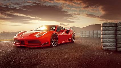 Amazoncom Novitec N Largo Ferrari 488 Gtb Car Poster Print